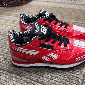 Reebok Kids hot wheels Red and White light up Sneakers